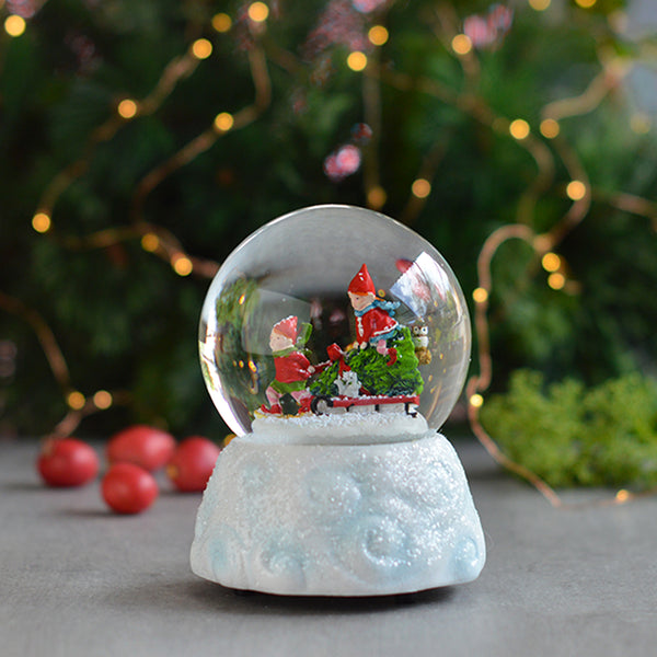 Elves Snow Globe