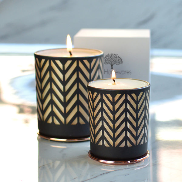 Chevron Copper Scented Candle Small