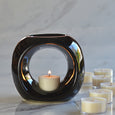 Oil Burner in Black with Melts and Tea Lights