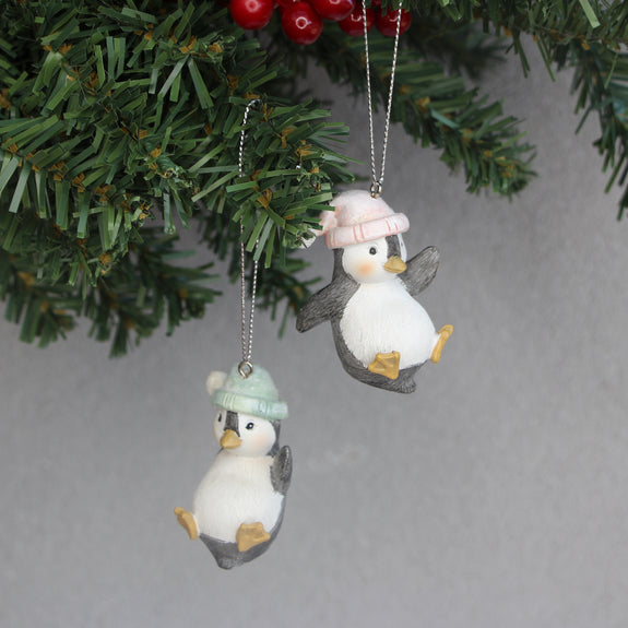 Penguin with Santa Hat Ornament