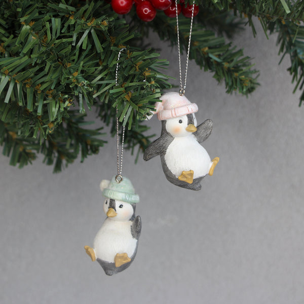 Penguin with Santa Hat Ornament