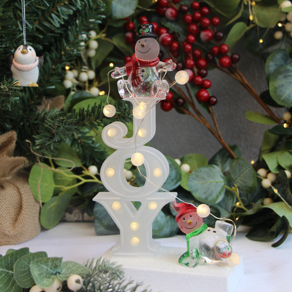 Joy LED light with Snowmen